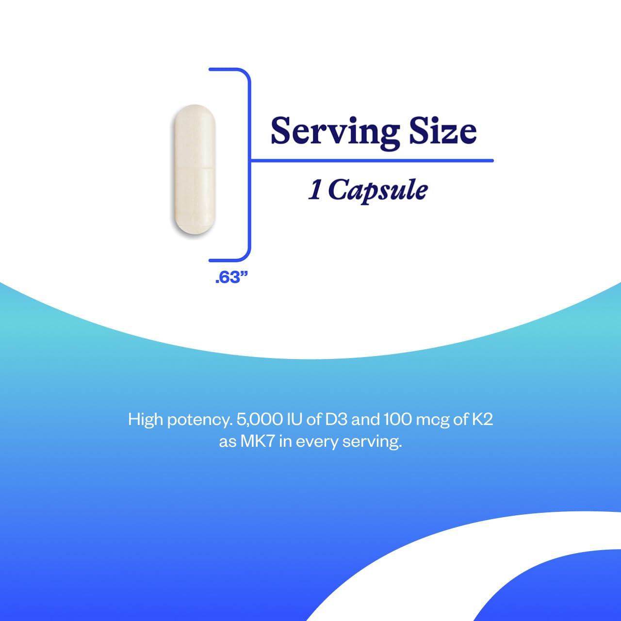 Vegetarian vitamin D3 and K2 capsules in bottle