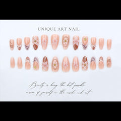 SEENEEY natural-fit almond nails in brown provide comfortable daily wear