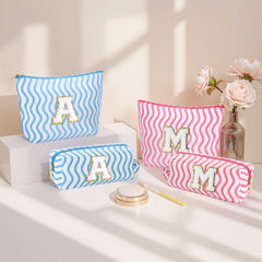 SEFORICO Initial Makeup Bag pairs with a mini bag for travel or quick access.