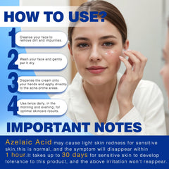 Sefralls azelaic cream on hand demonstrates easy application as part of a routine.