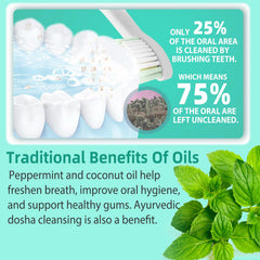 Tongue scraper included with Sefudun Coconut Pulling Oil packaging