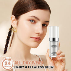 Sefudun silky finish demonstrated as the foundation blends into skin.