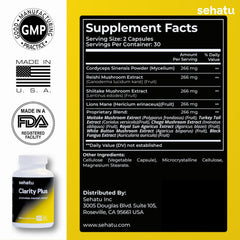 Reishi mushroom included in Clarity Plus