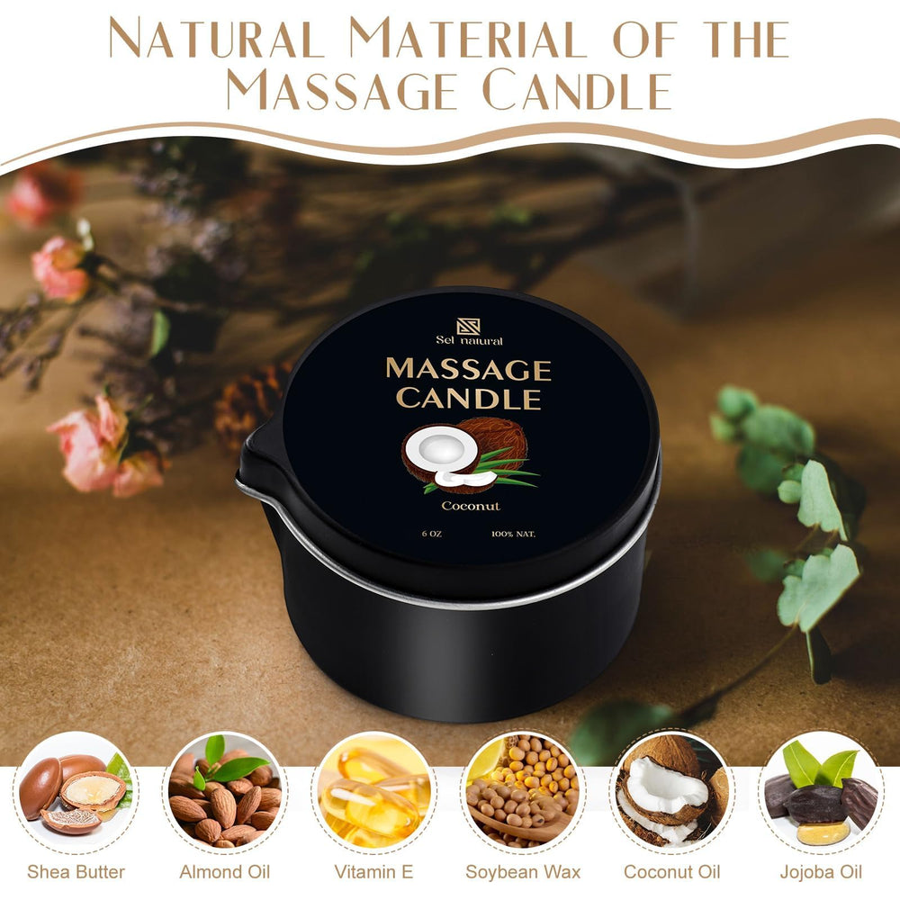 Sel Natural massage candle melts to warm oil for at-home massage routines