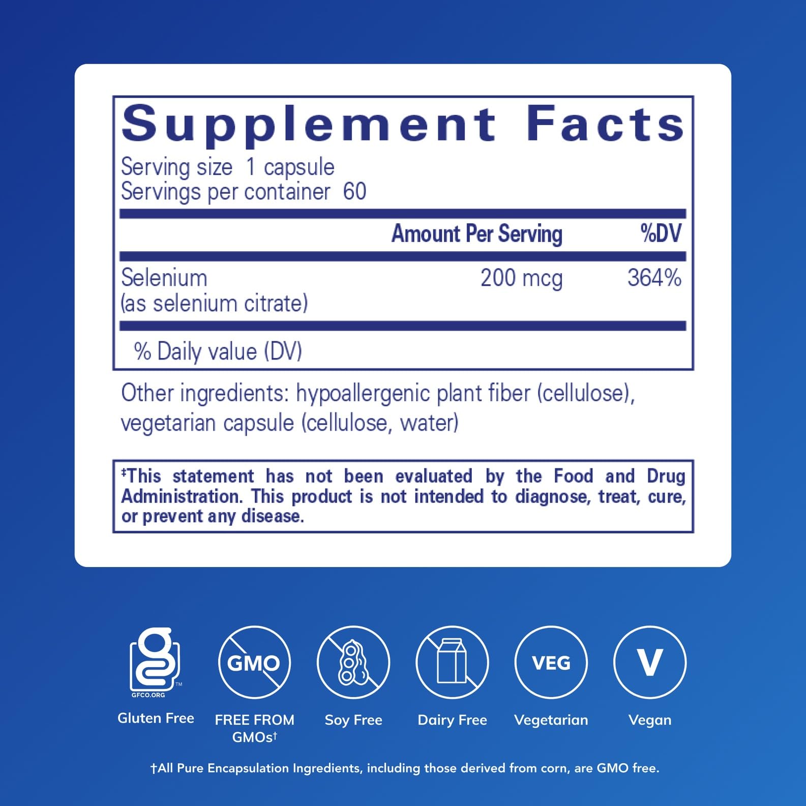 Close up of Selenium Citrate supplement illustrating immune support