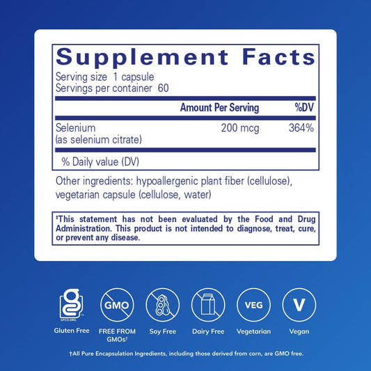 Close up of Selenium Citrate supplement illustrating immune support