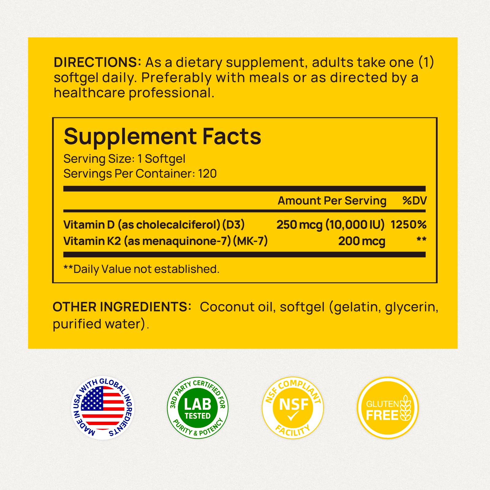 Softgel capsules illustrating bone and immune support