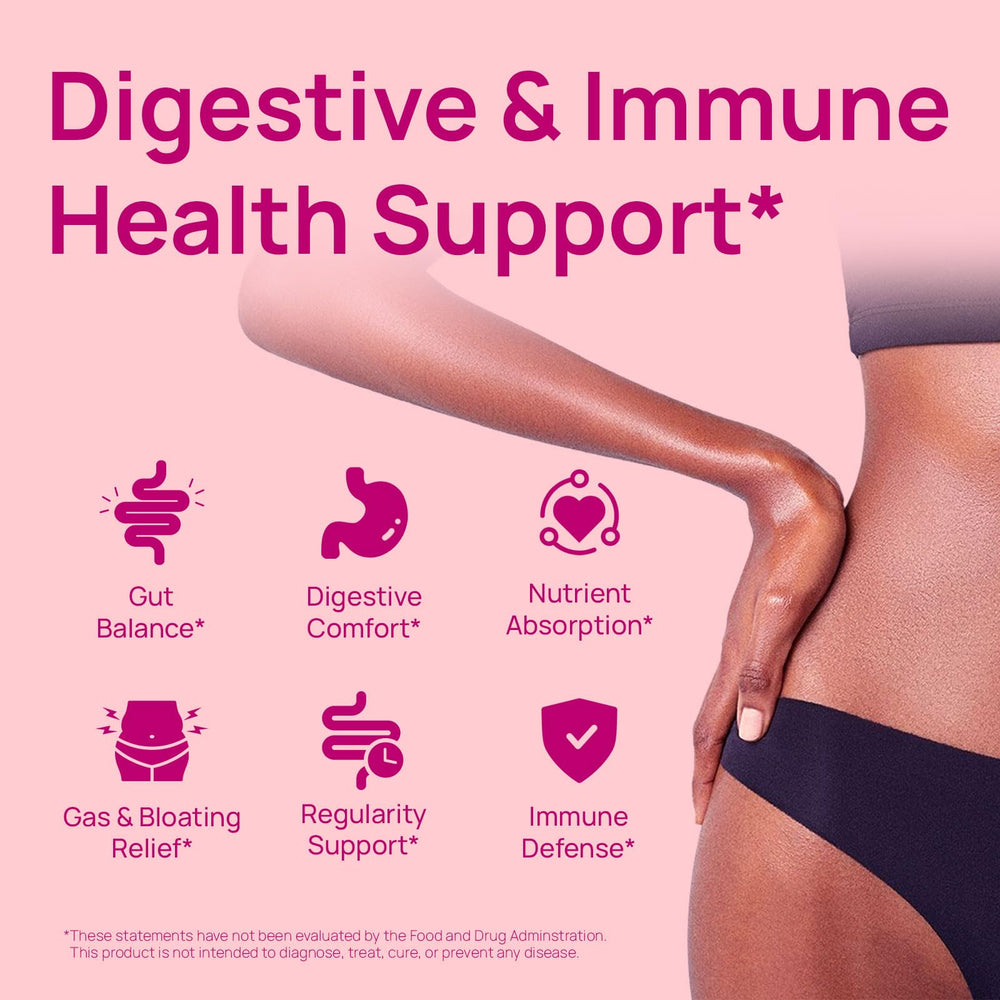 Digestive health concept for women's probiotic benefits