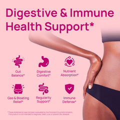 Digestive health concept for women's probiotic benefits