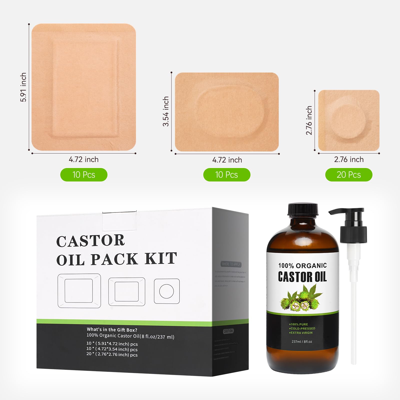 Self-adhesive cotton wraps included in the kit