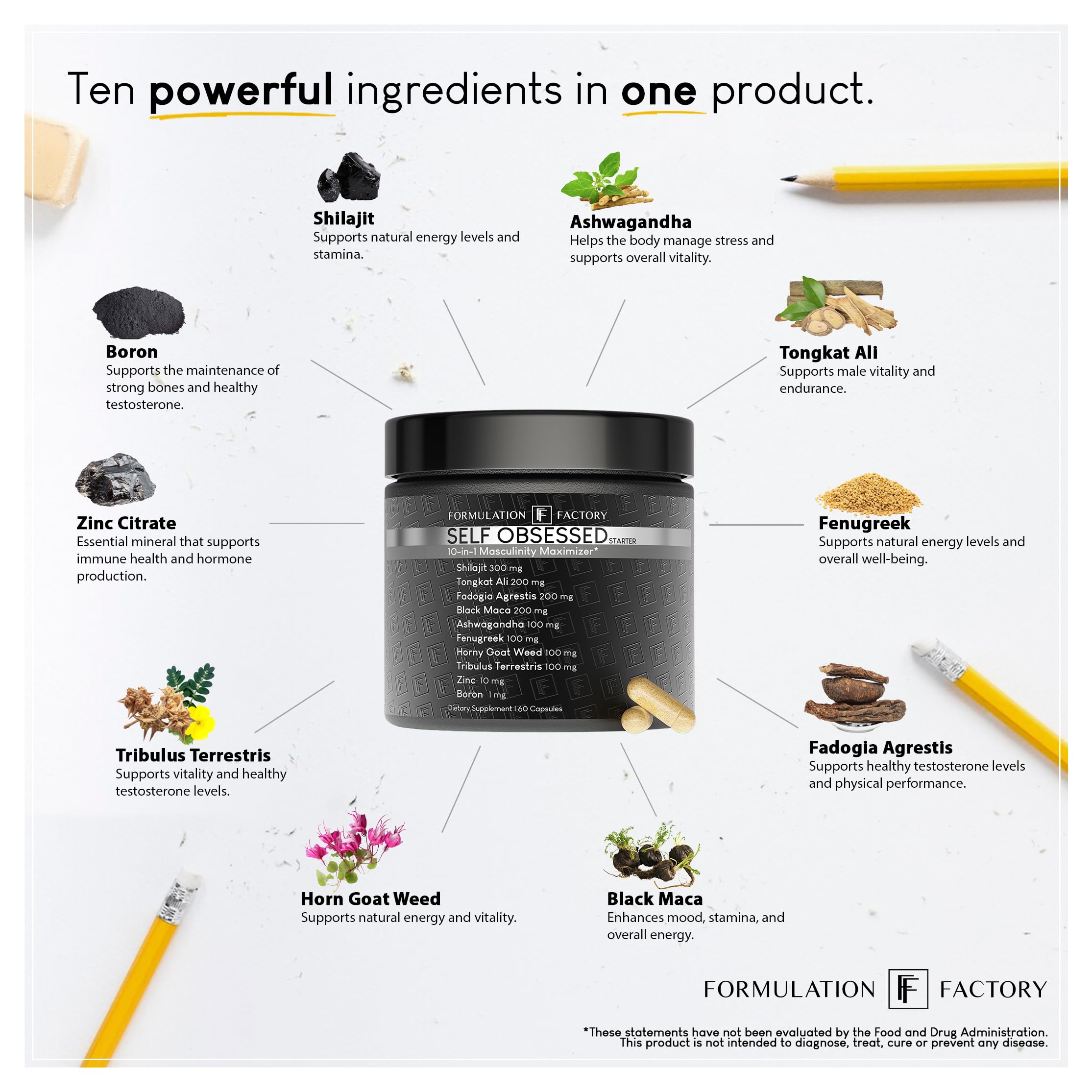 Capsules of Self Obsessed Starter 10-in-1 formula