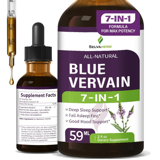 Selvaherb Blue Vervain Drops 2oz bottle with label