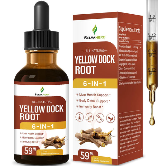 Selvaherb Yellow Dock Root Organic Drops bottle – 2oz