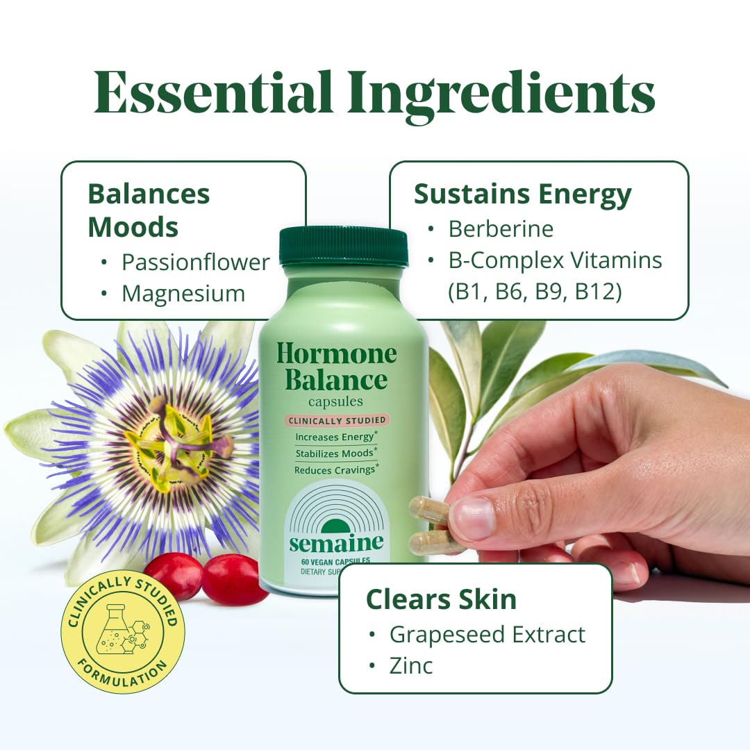 Semaine Daily Hormone Balance berberine-phytosome close-up highlights key balance ingredient