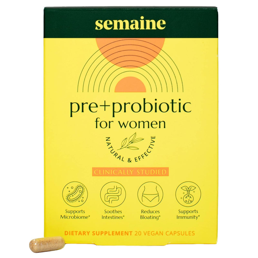 Semaine Prebiotic Probiotic for Women bottle on white background