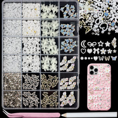 SEMATA Bedazzling Kit: flat-back white pearls for precise craft embellishment.