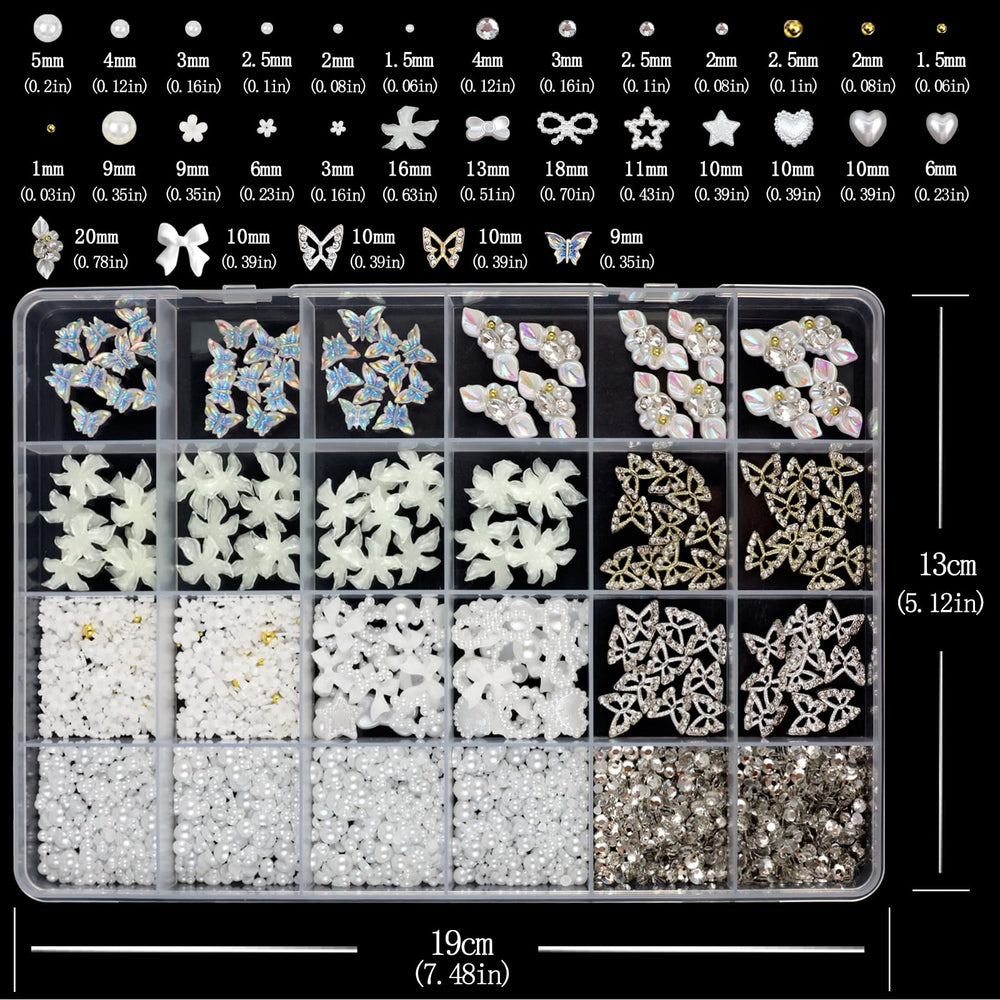 SEMATA Bedazzling Kit gold pearls in multiple sizes for accents.