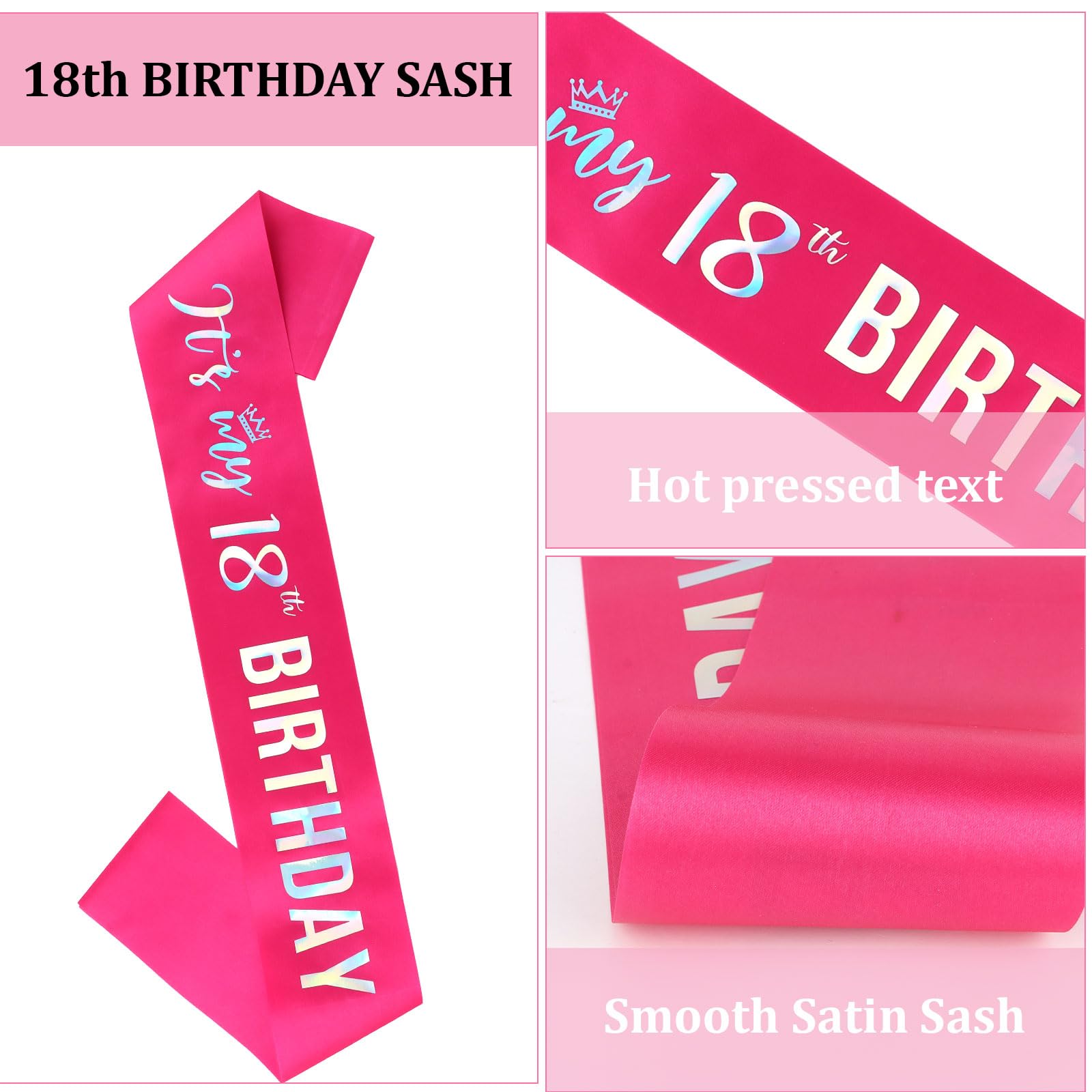 Semato crown and sash set displayed together as party-ready decor
