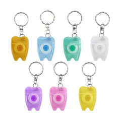 SENLIN DENTAL floss keychain in tooth-shaped mini box
