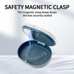 Travel orthodontic case in blue color with compact size