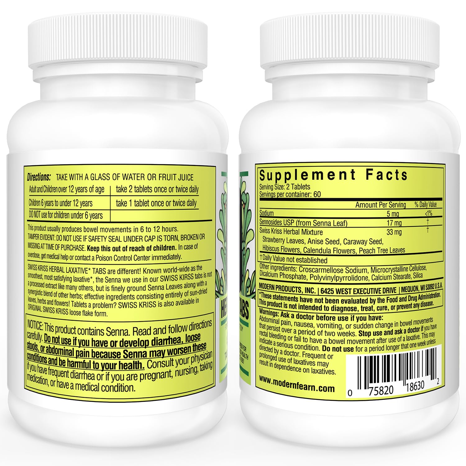 Senna leaves close-up highlighting natural laxative ingredients in Swiss Kriss.