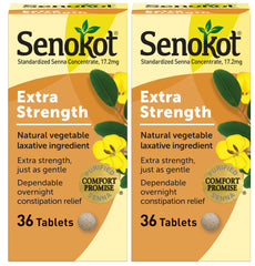 Senokot extra-strength tablets close-up demonstrates gentle overnight relief potential.
