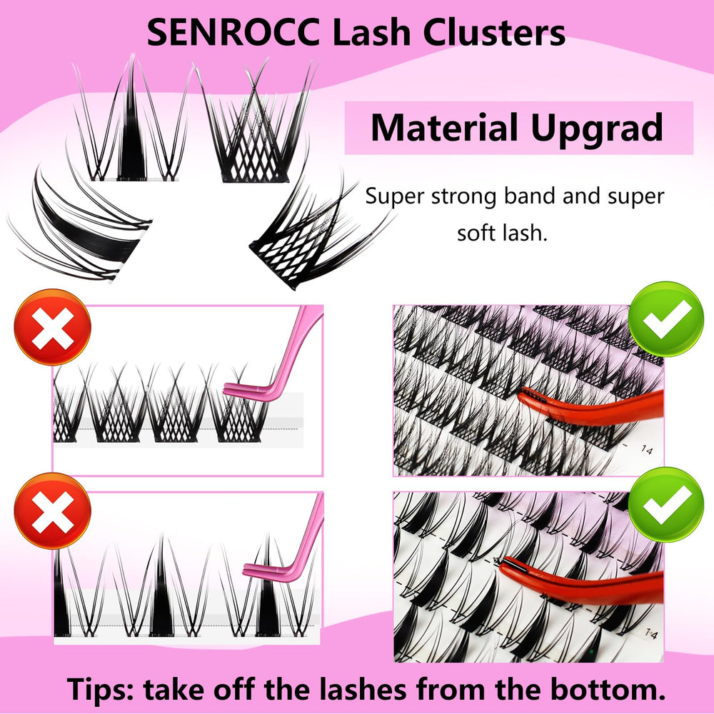 SenRocc DIY eyelash extension tray mixed for quick at-home lash styling.