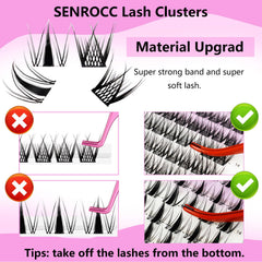 SenRocc DIY eyelash extension tray mixed for quick at-home lash styling.
