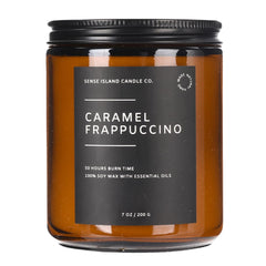 Front view of Sense Island Caramel Frappuccino Soy Candle