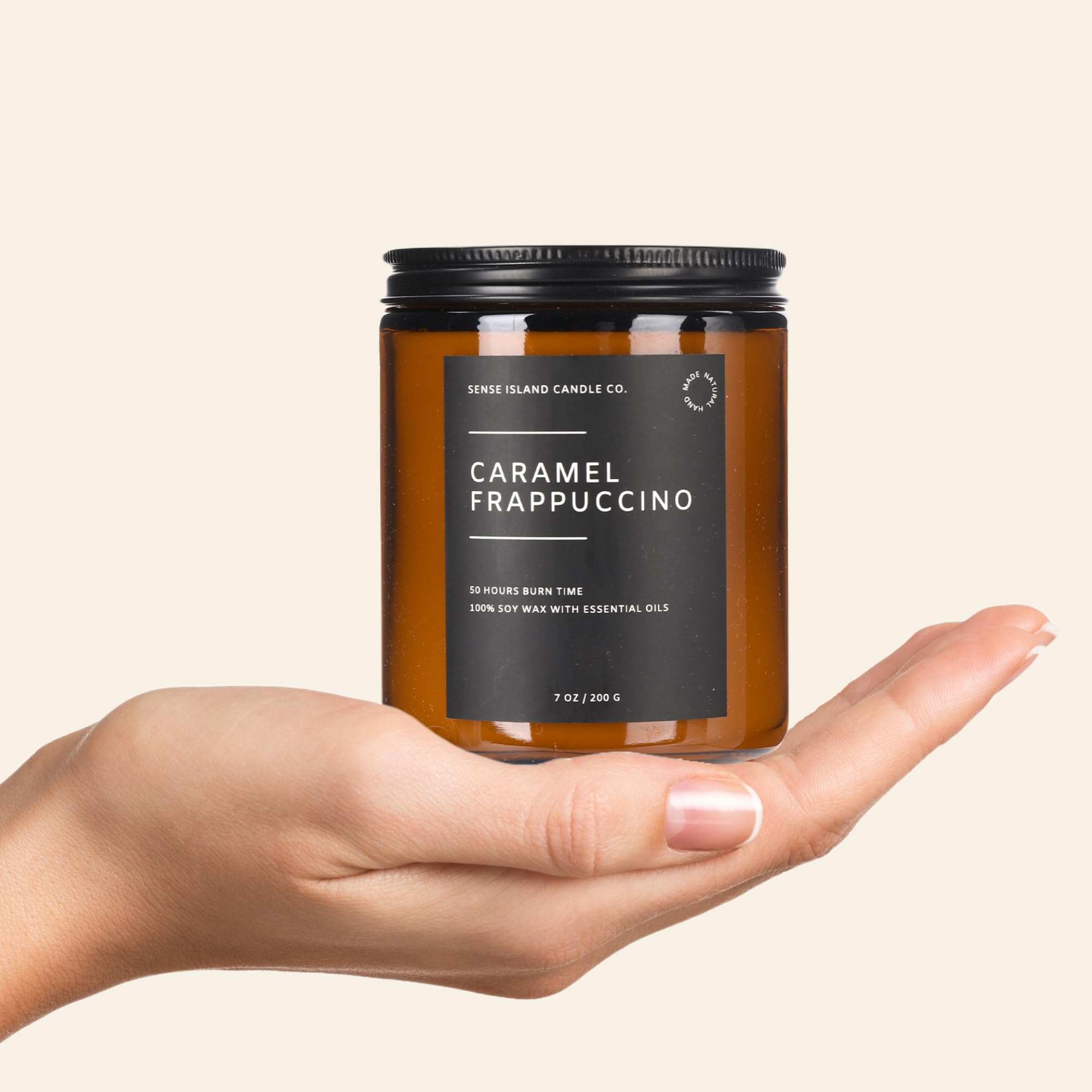 Close-up surface of Caramel Frappuccino Soy Candle