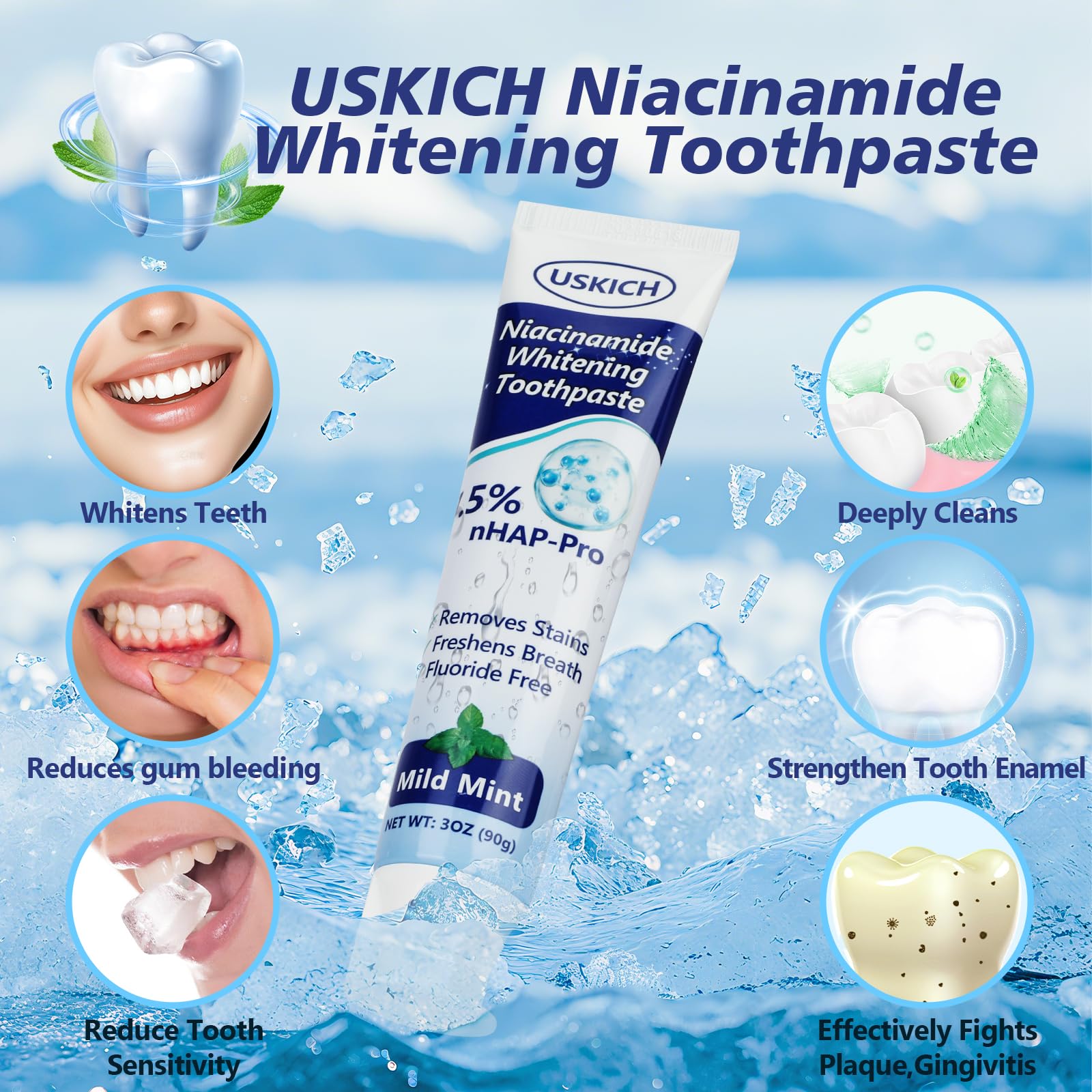 Illustration of relief for sensitive teeth