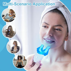 Complete whitening kit contents with gels, trays, and device