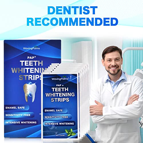 Open kit showing 28 whitening strips and storage sleeve