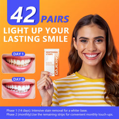 Enamel-safe whitening strips for sensitive teeth