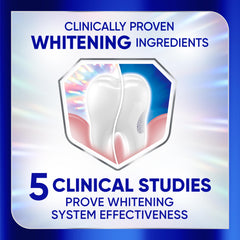 Close-up of Sensodyne Clinical White toothpaste tube