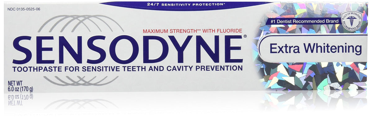 Sensodyne Extra Whitening Toothpaste 6 oz tube - front view