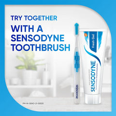 Lifestyle shot showcasing fresh breath concept with Sensodyne