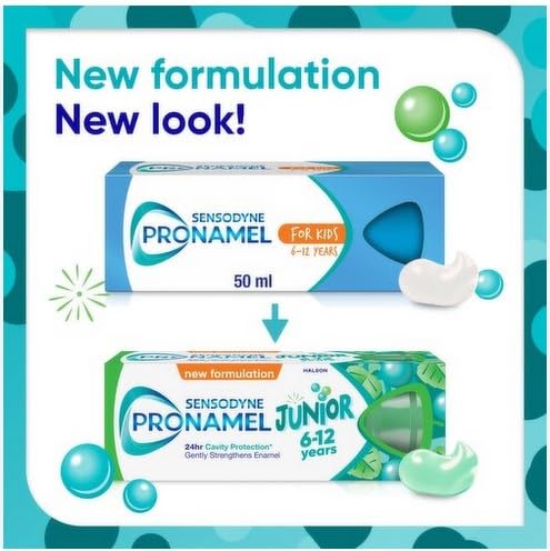 Side view of Sensodyne Pronamel Children toothpaste pack 5
