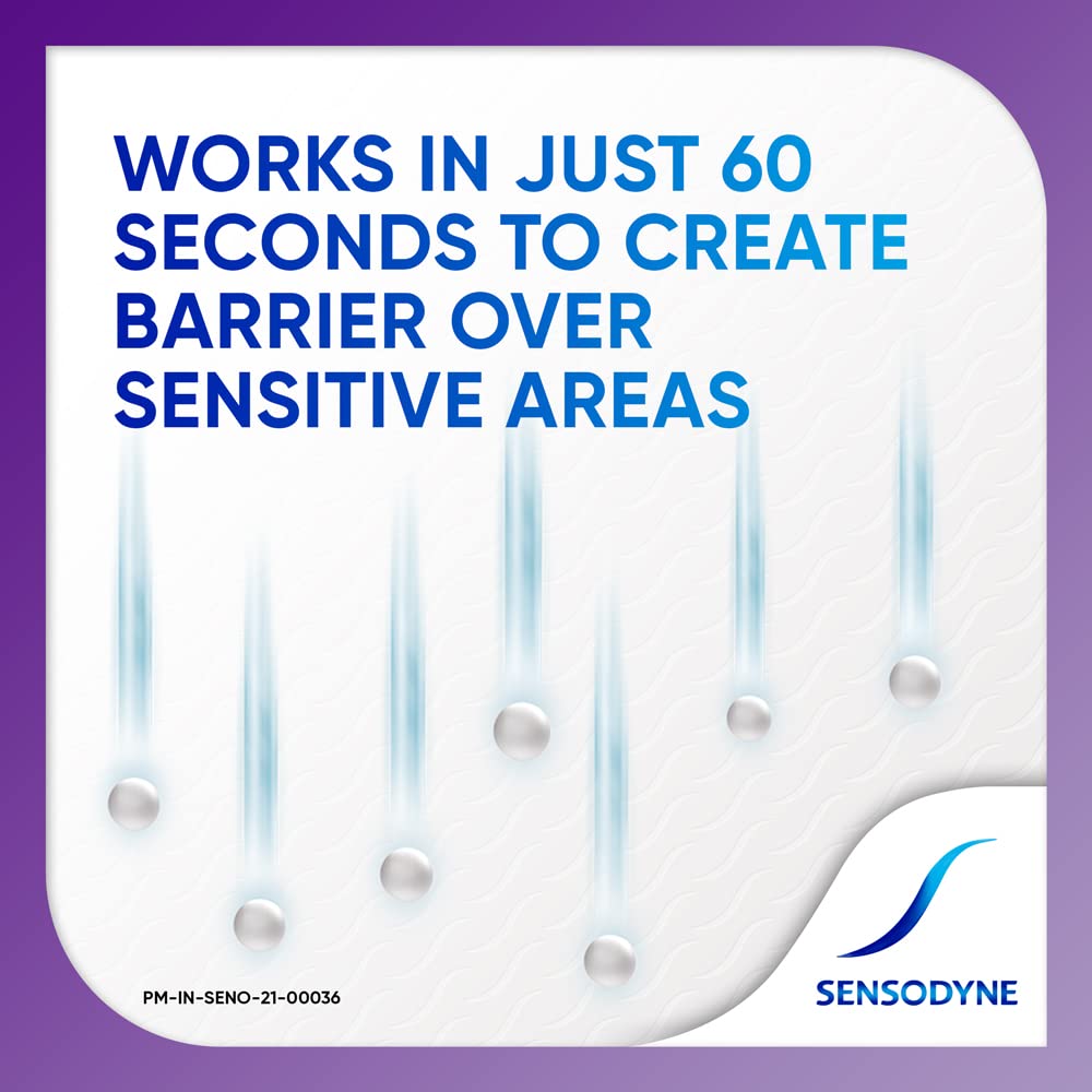 Studio shot of Sensodyne toothpaste product on white background
