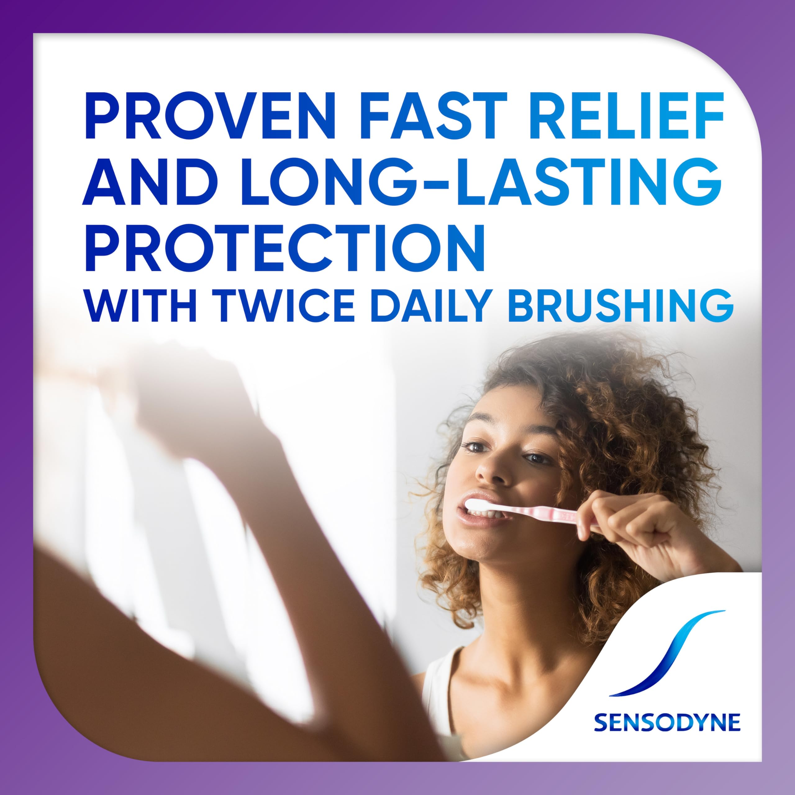 Toothbrush with a line of mint toothpaste