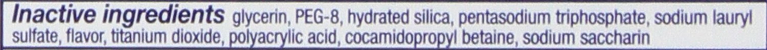Close-up of Sensodyne Repair & Protect toothpaste label with fluoride