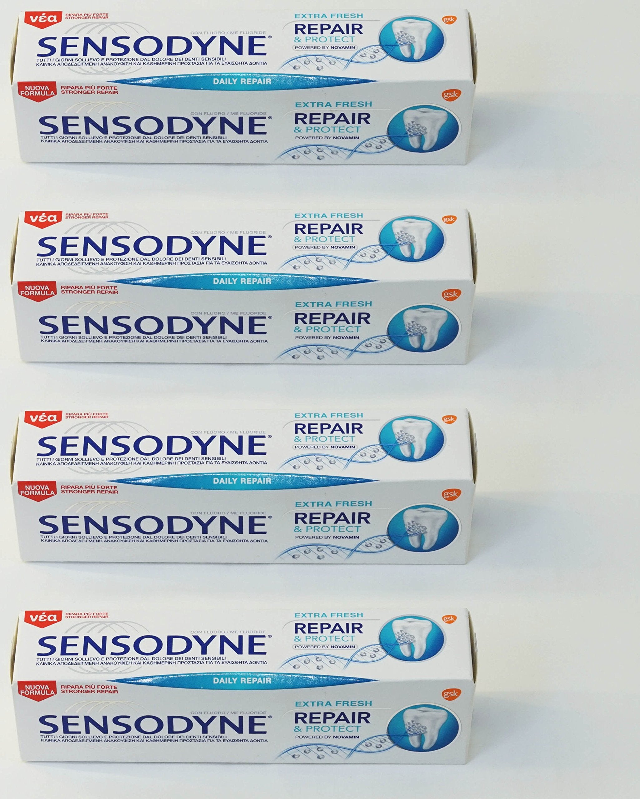 Sensodyne Repair & Protect Extra Fresh toothpaste 75ml (4-pack) – Italian import
