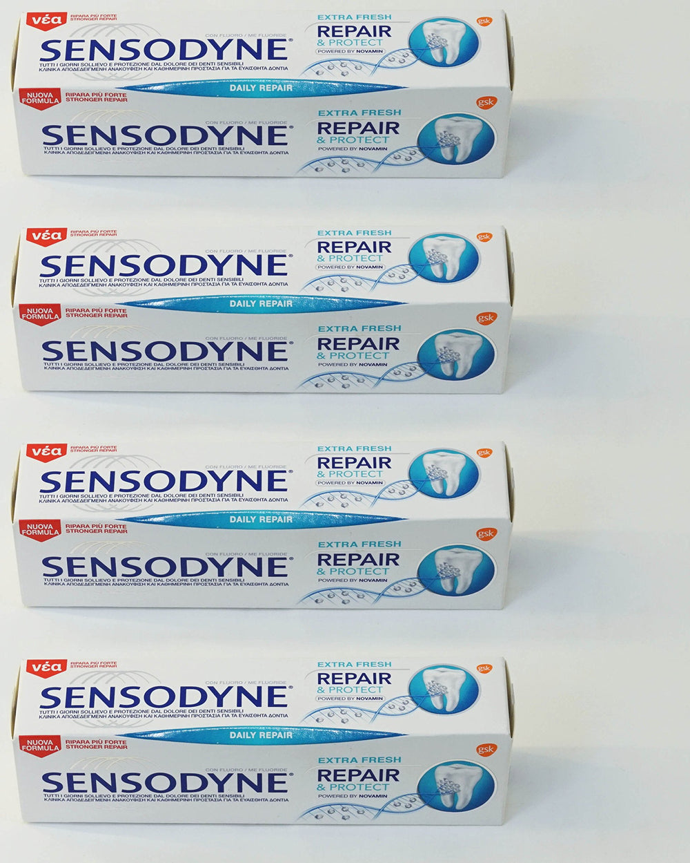 Sensodyne Repair & Protect Extra Fresh toothpaste 75ml (4-pack) – Italian import