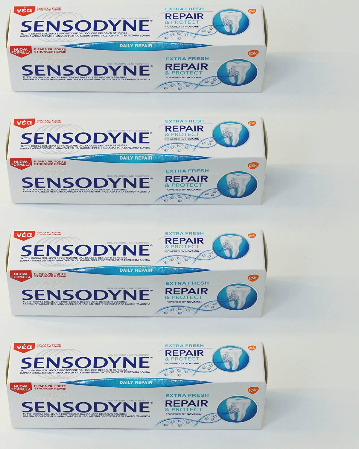 Sensodyne Repair & Protect Extra Fresh toothpaste 75ml (4-pack) – Italian import
