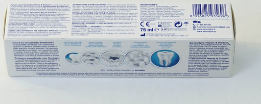 Italian-package Sensodyne Repair & Protect Extra Fresh 75ml toothpaste 4-pack