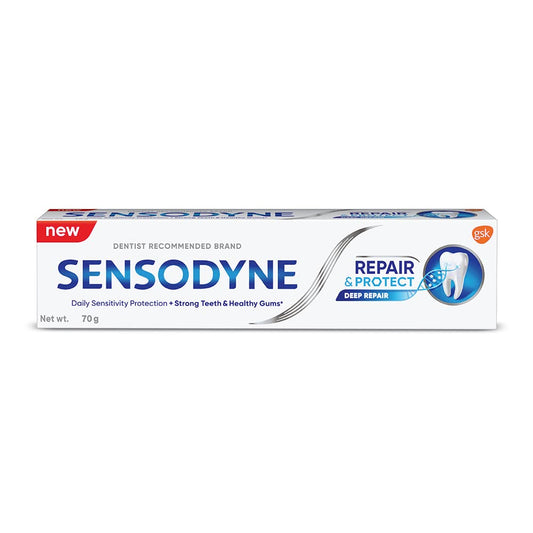 Front view of Sensodyne Repair & Protect Toothpaste 70 gm Pack of 1