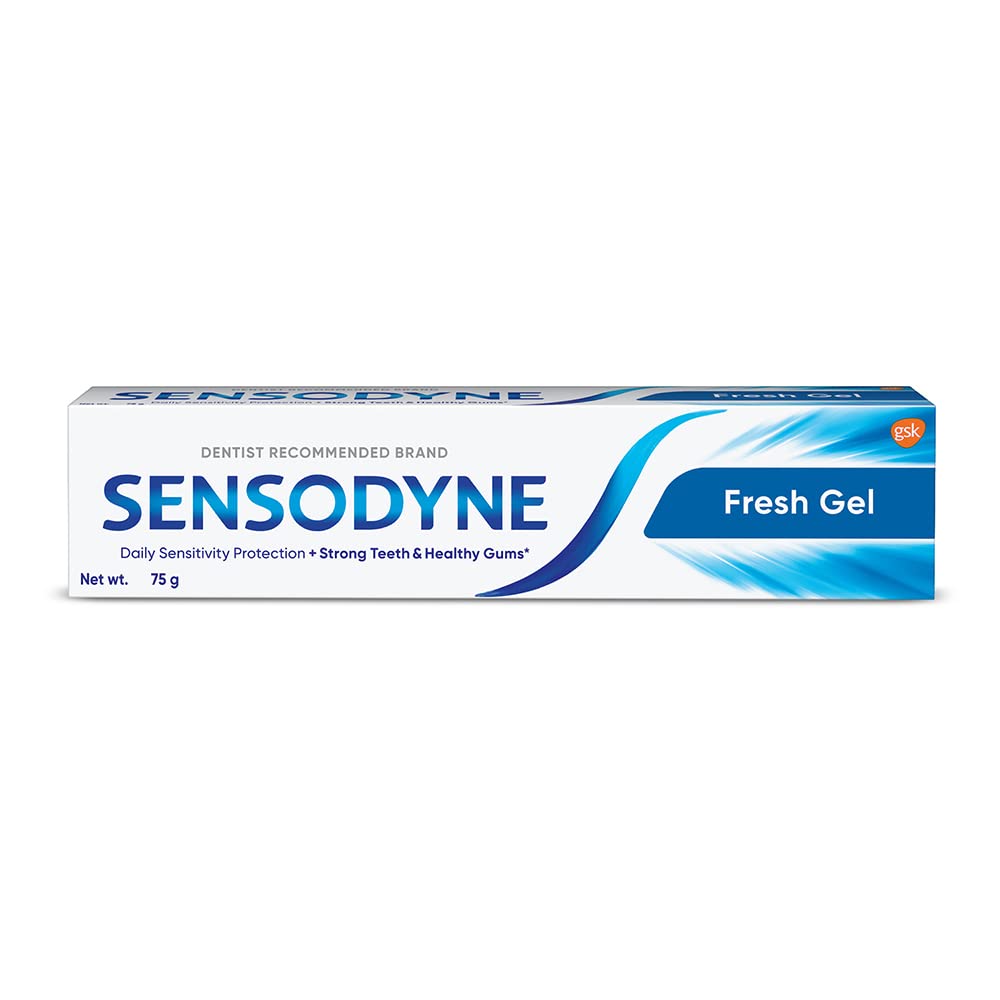 Sensodyne Sensitive Toothpaste Fresh Gel 75 g bottle front view