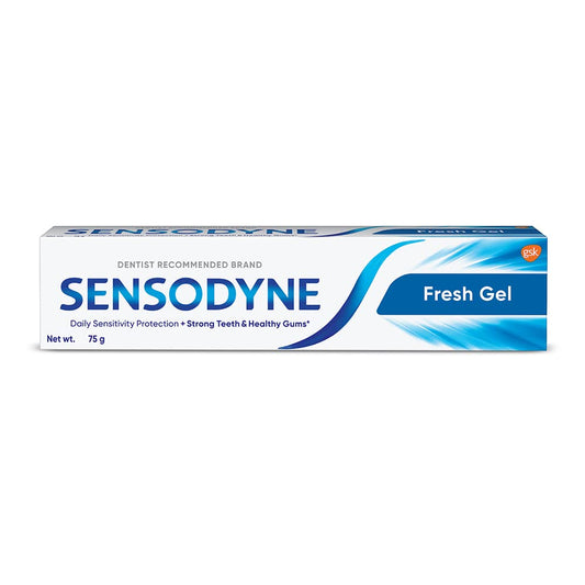Sensodyne Sensitive Toothpaste Fresh Gel 75 g bottle front view