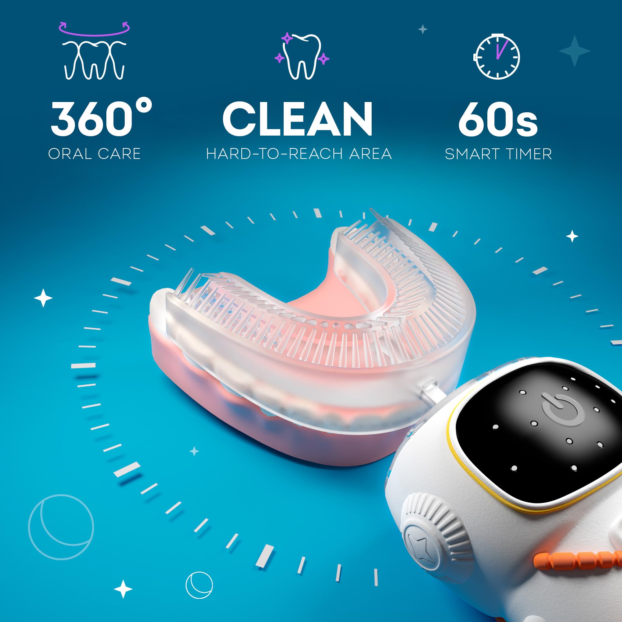 Two U-shaped silicone brush heads for Sensory 360