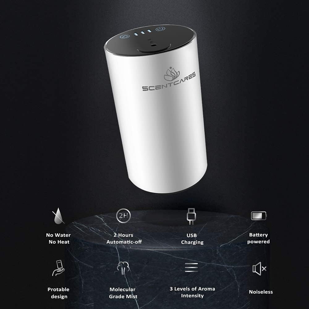 Diffuser displaying 3 mist levels and auto power-off